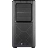 Silverstone sst-sed1-b midi tower behuizing (zwart | 2x usb-a | 1x usb-c)