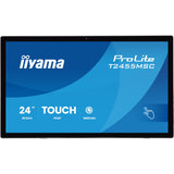 Iiyama prolite t2455msc-b2 23.8 touchscreen monitor (zwart, 120 hz, hdmi, displayport, audio, usb, webcam, touch)
