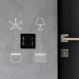 Shelly wall switch 4 knop (zwart)