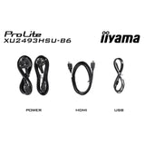 Iiyama prolite xu2493hsu-b7 24 monitor (zwart (mat), hdmi, displayport, 2x usb-a, usb-b)