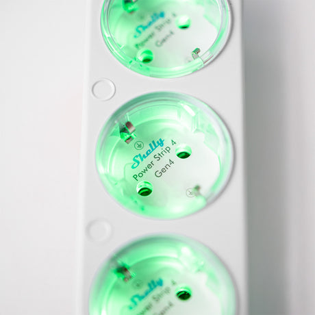 Shelly power strip gen4 4-voudige stekkerdoos (wit, 4x stekker, wifi, bluetooth, zigbee)