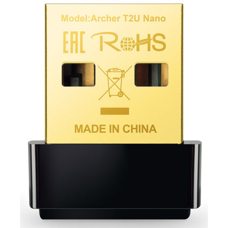 Tp-link archer t2u nano ac600 nano wireless usb adapter wlan adapter (zwart)