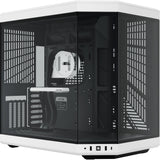 Hyte y70 midi tower behuizing (zwart wit | 2x usb-a | 1x usb-c | tempered glass)