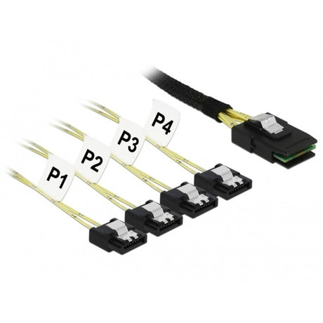 Delock interne minisas sff-8087 naar 4x 7-pin sata adapterkabel (1 meter)