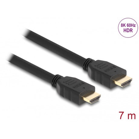 Delock high speed hdmi kabel (zwart, 7 meter, 8k 60hz, 48 gbps)