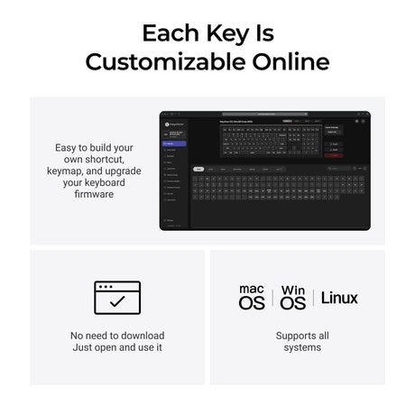 Keychron k5 ultra 8k wireless custom mechanical keyboard (zwart, us lay-out (qwerty), milk pom banana, 100%, rgb leds, lsa double-shot pbt, usb-c | 2.4 ghz | bluetooth 5.2)