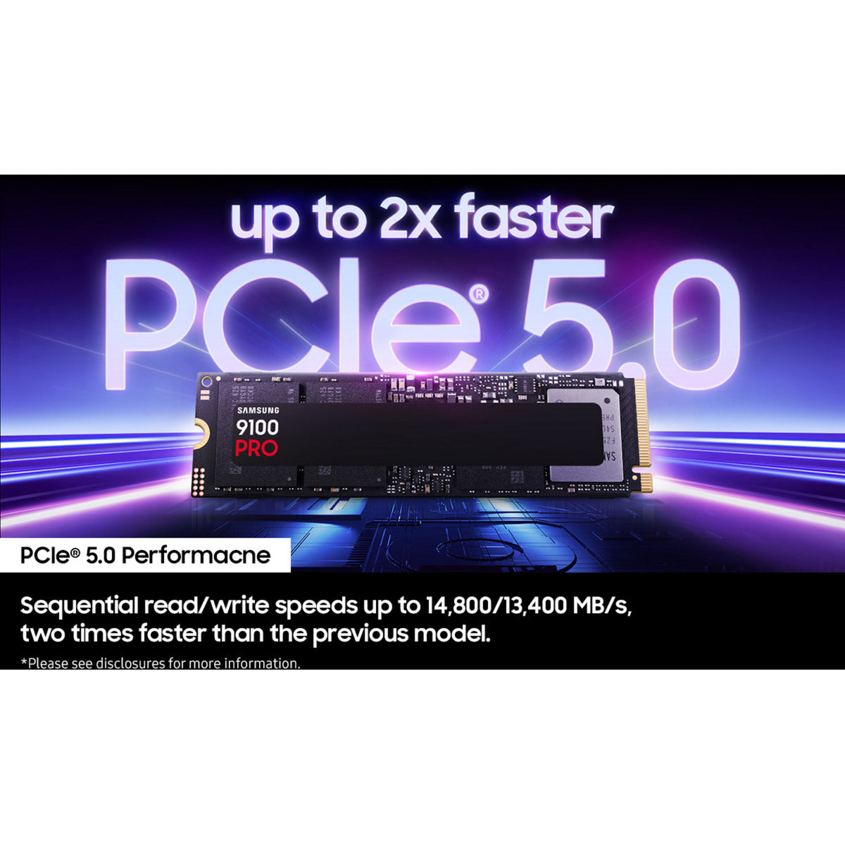 Samsung 9100 pro 4 tb ssd (mz-vap4t0bw, pcie gen 5.0 x4, nvme 2.0)