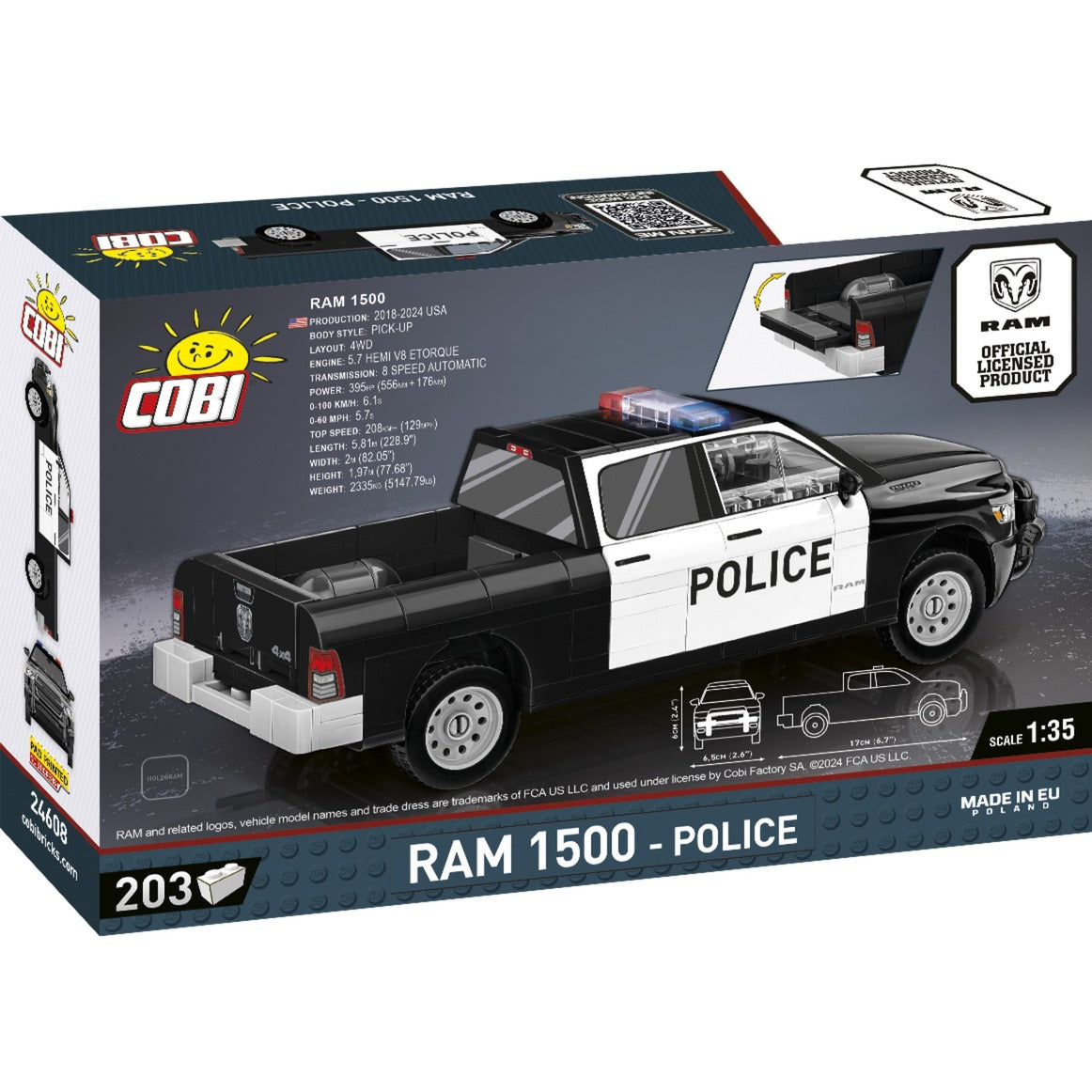 Cobi ram 1500 police constructiespeelgoed (schaal 1:35)