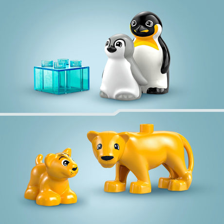 Lego duplo stad families van wilde dieren: pinguïns en leeuwen speelgoed voor peuters 10442