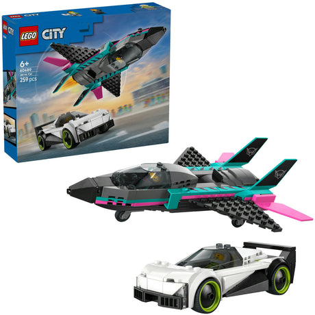Lego city great vehicles - 60489 - straalvliegtuig vs. sportauto