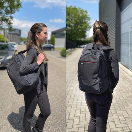 Act connectivity suburb rugzak voor laptops tot 15,6 (zwart)