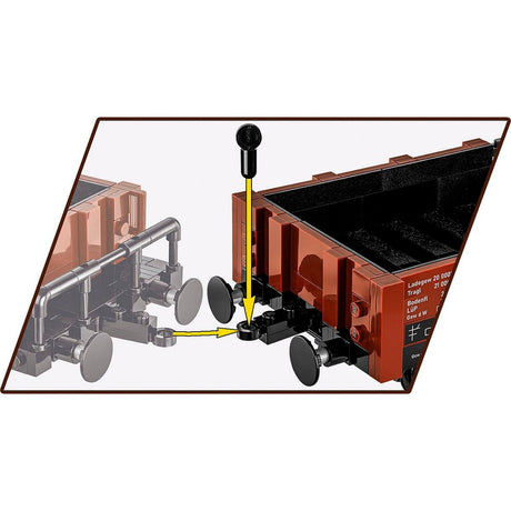 Cobi güterwagen type ommr 32 linz constructiespeelgoed (schaal 1:35)