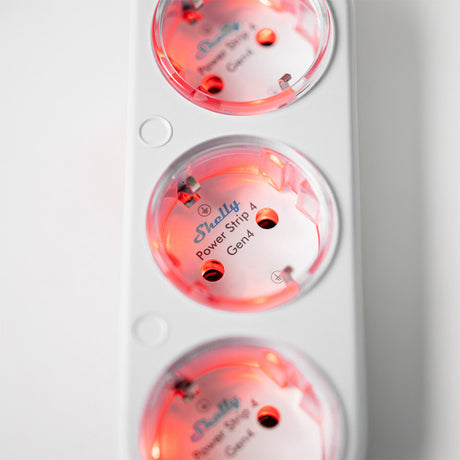 Shelly power strip gen4 4-voudige stekkerdoos (wit, 4x stekker, wifi, bluetooth, zigbee)