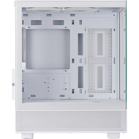 Silverstone lucid 04 mini tower behuizing (wit | 2x usb-a | 1x usb-c | rgb | tempered glass)