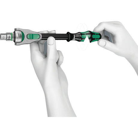 Wera 8100 sc 6 zyklop speed-ratelset, 1 2 -aandrijving gereedschapsset (zwart groen, 28-delig)