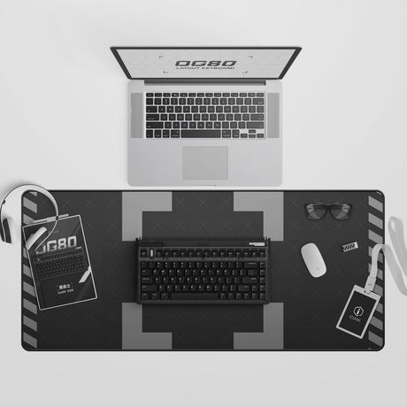 Iqunix og80 dark side wireless mechanical keyboard (zwart, us lay-out (qwerty), gateron red, 80% (tkl), rgb leds, hot-swappable, pbt, 2.4ghz | bluetooth 5.1 | usb-c)