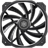 Silverstone shark force 160 case fan (zwart, 160 x 160 x 27 mm, pwm)