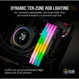 Corsair vengeance rgb 32 gb ddr5-6000 (2x 16 gb) werkgeheugen (zwart, cmh32gx5m2b6000c30, xmp 3.0)
