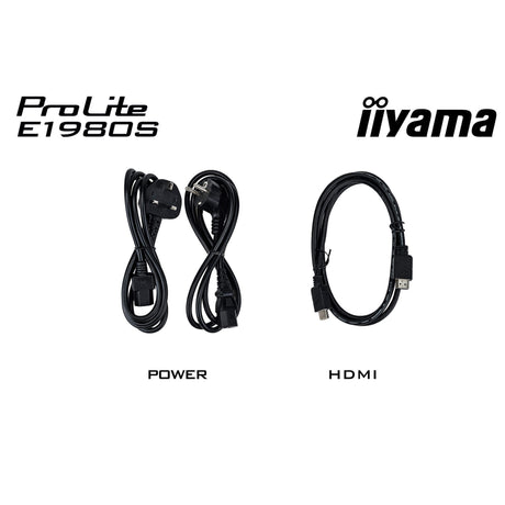 Iiyama prolite e1980s-b1 19 monitor (zwart, 1x displayport, 1x hdmi)
