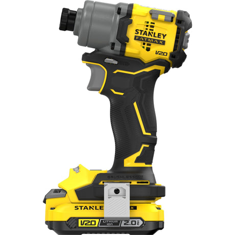 Stanley v20 18v borstelloze slagschroevendraaier (geel zwart, koffer, 2 accu's en oplader inbegrepen)