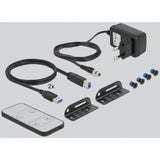 Delock displayport 1.4 kvm switch 8k 30hz met usb 3.0 en audio kvm-switch