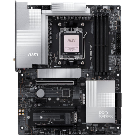 Msi pro x870e-p wifi socket am5 moederbord (zwart, raid, 5gb-lan, wi-fi 7, bt, sound, atx)