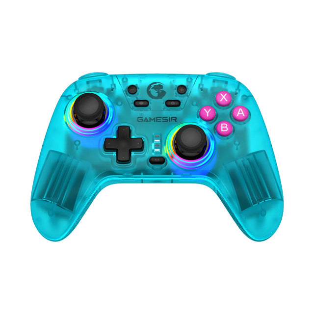 Gamesir nova hd rumble ns controller (blauwgroen, pc, steam, android, ios, switch, bluetooth 2.4 ghz usb)