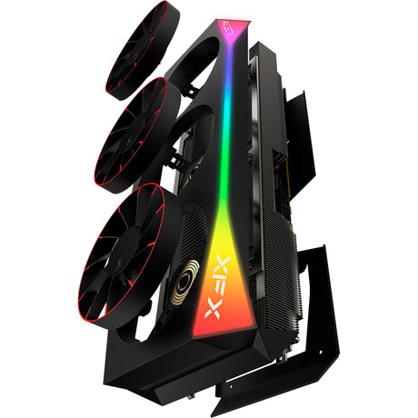 Xfx radeon rx 9070 xt oc mercury rgb magnetic air grafische kaart (zwart, rdna4, gddr6, 3x displayport, 1x hdmi 2.1)