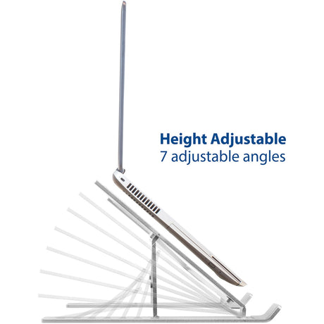 Act connectivity laptopstandaard aluminium, opvouwbaar (aluminium, hoogte verstelbaar in 7 standen)