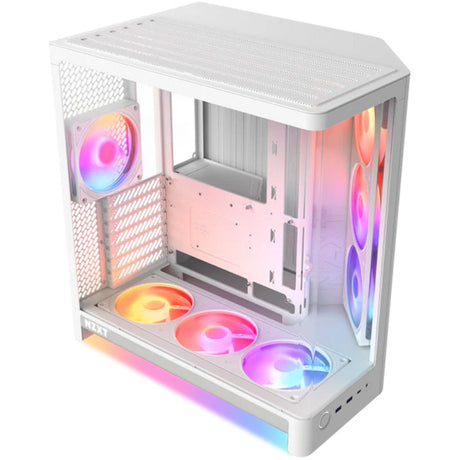 Nzxt h6 rgb+ midi tower behuizing (wit | 2x usb-a | 1x usb-c | rgb | tempered glass)