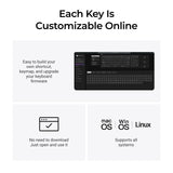 Keychron b4 pro-k8 toetsenbord (wit, us lay-out (qwerty), scissor switches, 96%, abs keycaps, 2.4 ghz | bluetooth | usb)