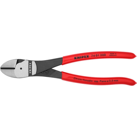 Knipex 74 01 200 kracht-zijsnijtang gepolijst kunststof 200mm