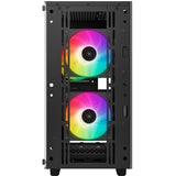 Deepcool cc360 argb mini tower behuizing (zwart | 2x usb-a | rgb | tempered glass)