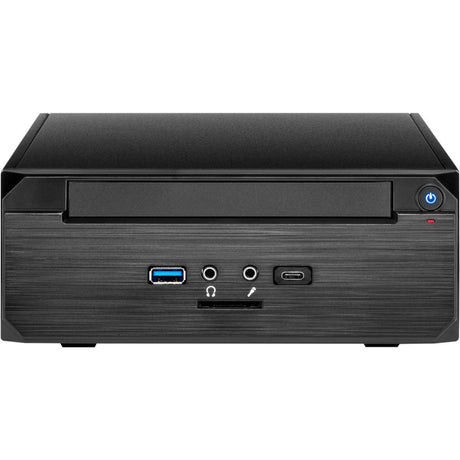 Inter-tech itx mw-02 ii htpc behuizing (zwart | 1x usb-a | 1x usb-c)