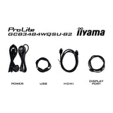 Iiyama g-master red eagle gcb3484wqsu-b2 34 curved ultrawide gaming monitor (zwart, hdmi, displayport, usb, audio, amd free-sync, dual mode)