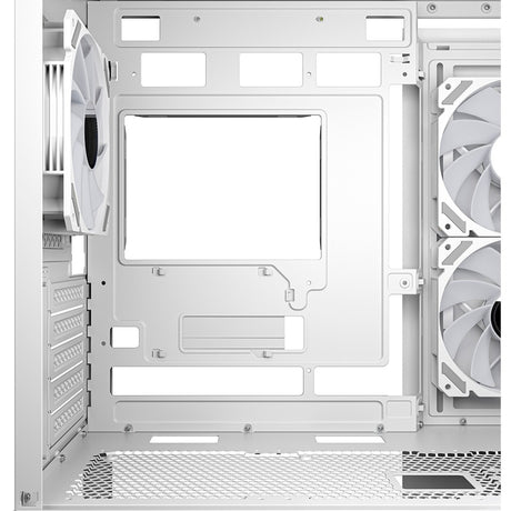 Sharkoon mk6 rgb mini tower behuizing (wit | 2x usb-a | 1x usb-c | rgb | tempered glass)