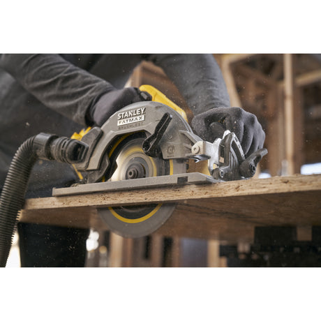 Stanley fatmax v20 18v cirkelzaag 190mm handcirkelzaag (zwart geel, accu en oplader inbegrepen, met koffer)