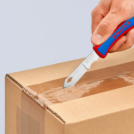 Knipex electriciën zakmes 16 20 50 sb (rood blauw, lengte 120mm)