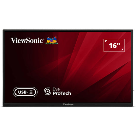 Viewsonic va1650 lichtgewicht draagbare monitor 16 (zwart, 1x hdmi)