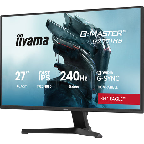 Iiyama g-master red eagle g2771hs-b1 27 gaming monitor (zwart, 1x displayport, 2x hdmi, 240 hz)