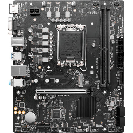 Msi pro h610m-e ddr4 socket 1700 moederbord (zwart, gb-lan, sound, µatx)