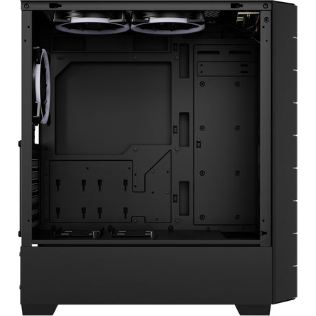 Sharkoon rgb hex midi tower behuizing (zwart | 2x usb-a | 1x usb-c | rgb | tempered glass)