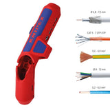 Knipex universeel ontmantelingsgereedschap - ergostrip links - rood