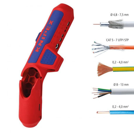 Knipex universeel ontmantelingsgereedschap - ergostrip links - rood