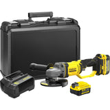 Stanley fatmax v20 18v haakse slijper (geel zwart, koffer, 2 accu's (4.0ah) en oplader (4a) inbegrepen)