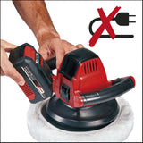 Einhell accu polijstmachine ce-cb 18 254 li solo - power x-change - 18 v li-ion - 2.500 t min - ø254 mm - incl. 2x polijstdoek (1x textiel, 1x synthetisch) - excl. accu en lader