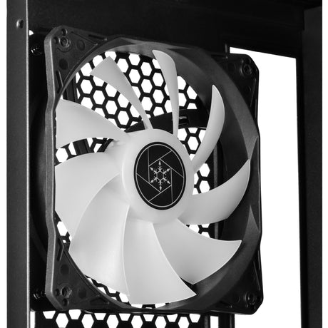 Silverstone sst-fah1mb-pro midi tower behuizing (zwart | 3x usb-a | rgb | tempered glass)