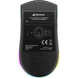Sharkoon sgm25w gaming muis (turquoise blauw, 12.000 dpi, rgb leds)