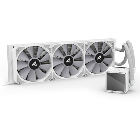 Sharkoon s100 argb waterkoeling (wit, 4-pins pwm fan-connector)