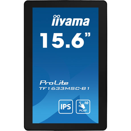 Iiyama prolite tf1633msc-b1 15.6 touchscreen monitor (zwart, hdmi, displayport, 2x usb-a)